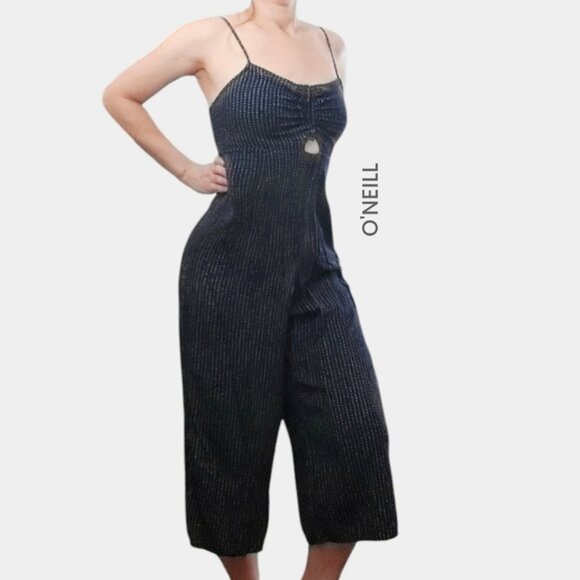 O'NEILL - Cute Boho Dark Blue Print "Anabella" Romper Jumper Onesie- Size M - Picture 4 of 11